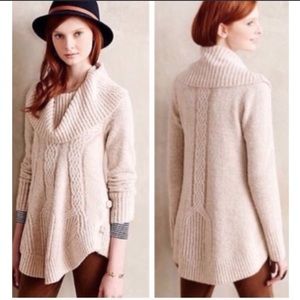Anthropologie Boucle Wool Blend Cowl Sweater